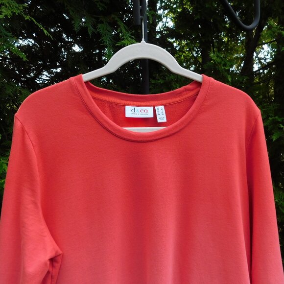 Denim & Co Oversized Color Gradient Crewneck Sweatshirt - Picture 2 of 3